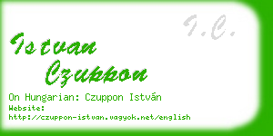 istvan czuppon business card