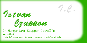 istvan czuppon business card